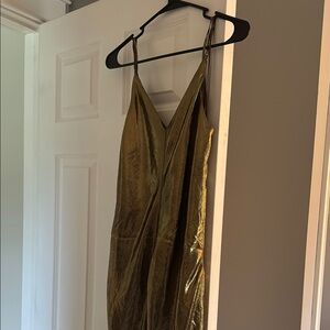 Express Gold Midi Dress